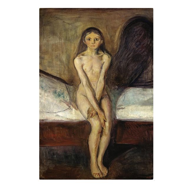 Leinwandbild - Edvard Munch - Pubertät - Hochformat 3:2