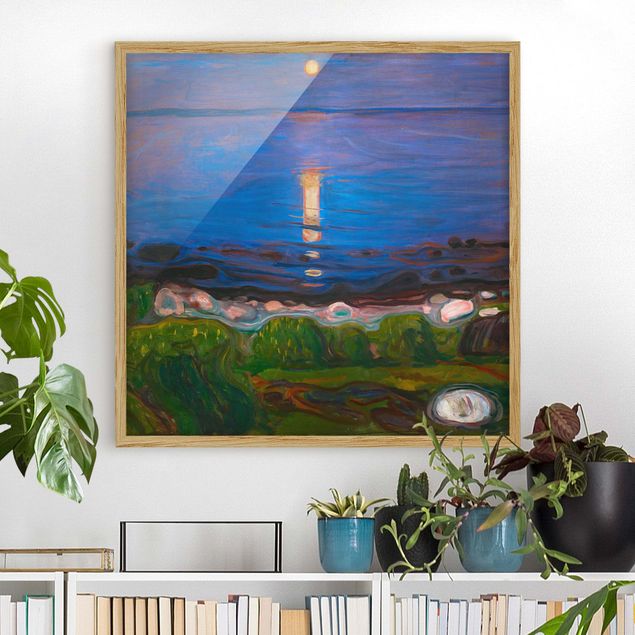 Bilder Expressionismus Edvard Munch - Sommernacht am Meeresstrand