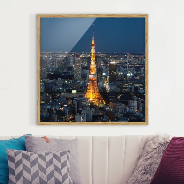 Skylines Bilder mit Rahmen Tokyo Tower