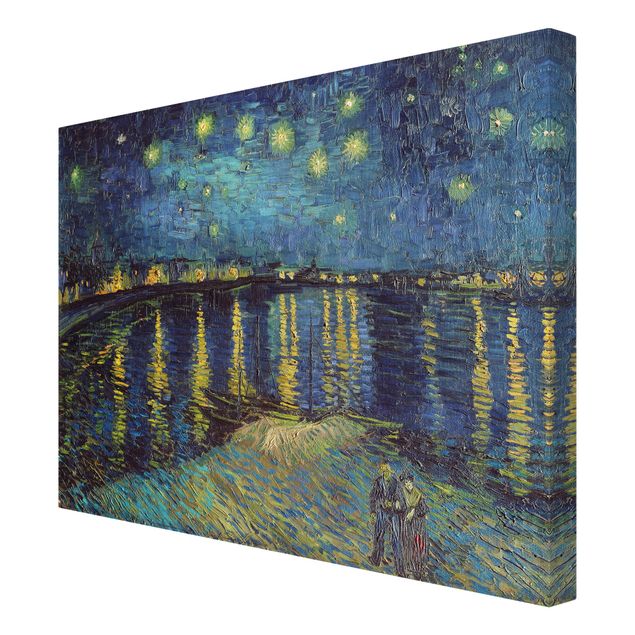 Leinwandbild - Vincent van Gogh - Sternennacht über der Rhône - Querformat 3:4