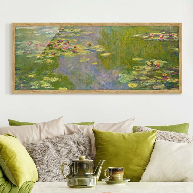Kunstdrucke mit Rahmen Claude Monet - Grüne Seerosen