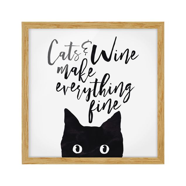 schöne Bilder Cats and Wine make everything fine