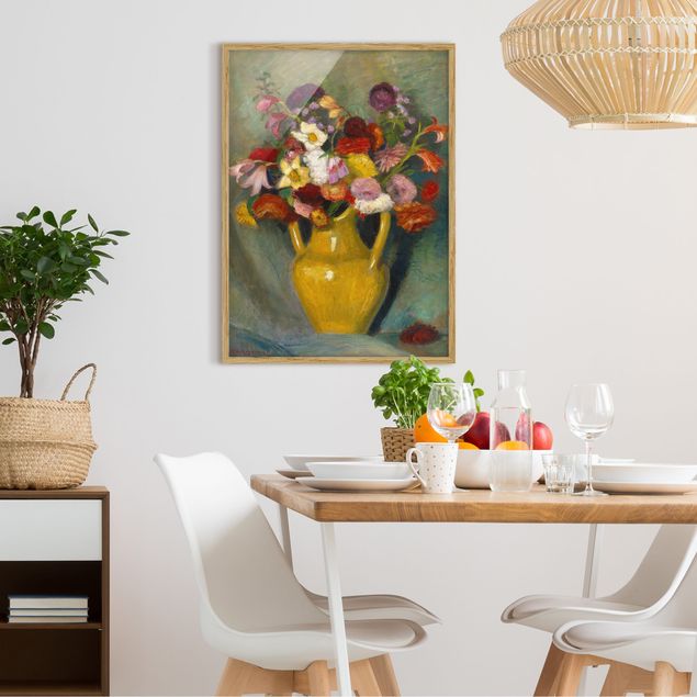 Moderne Bilder mit Rahmen Otto Modersohn - Bunter Blumenstrauß