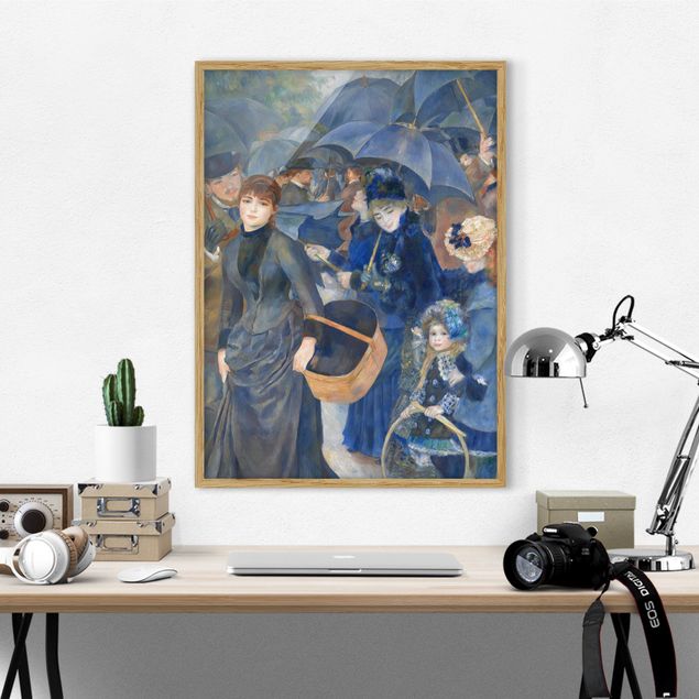 Gerahmte Kunstdrucke Auguste Renoir - Die Regenschirme