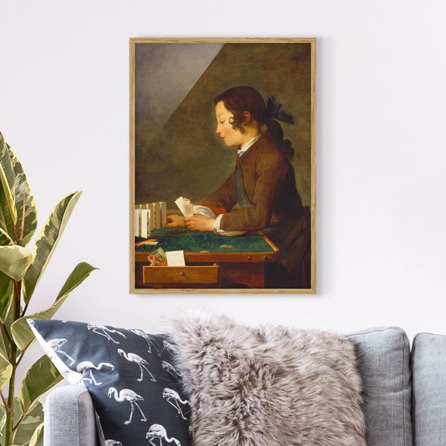 Moderne Bilder mit Rahmen Jean-Baptiste Siméon Chardin - Junges Mädchen