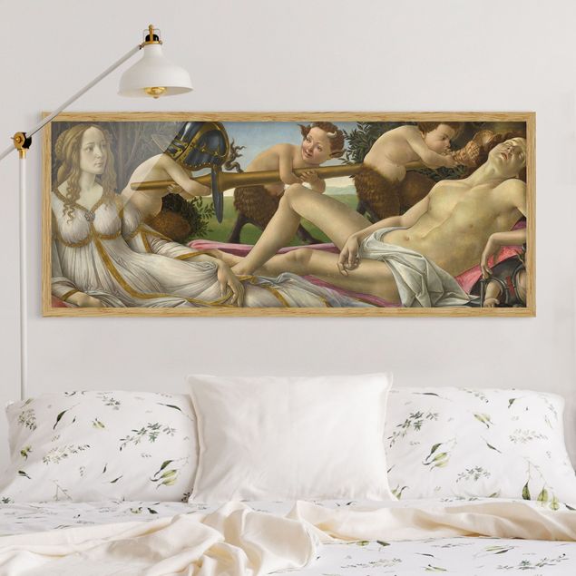 Kunstdrucke mit Rahmen Sandro Botticelli - Venus und Mars