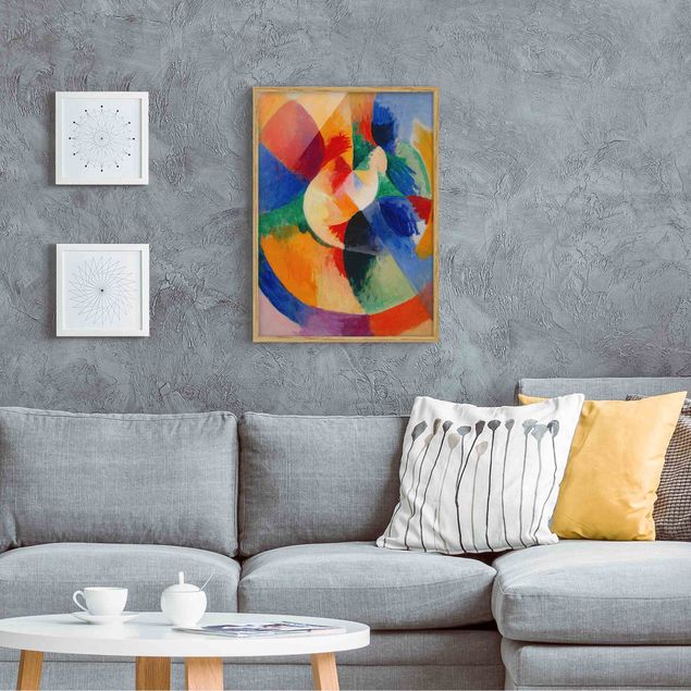 Abstrakte Bilder mit Rahmen Robert Delaunay - Kreisformen, Sonne