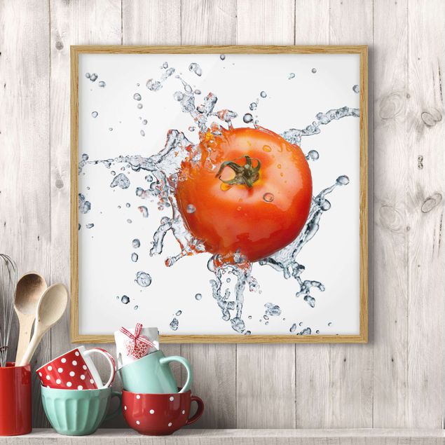 Moderne Bilder mit Rahmen Frische Tomate