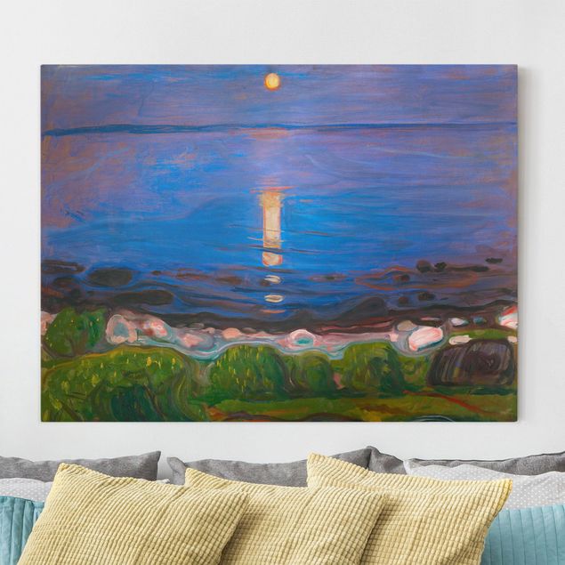 Expressionismus Bilder Edvard Munch - Sommernacht am Meeresstrand