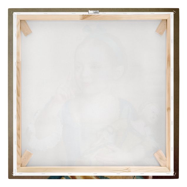 Leinwandbild - Jean Etienne Liotard - Mädchen mit Puppe - Quadrat 1:1