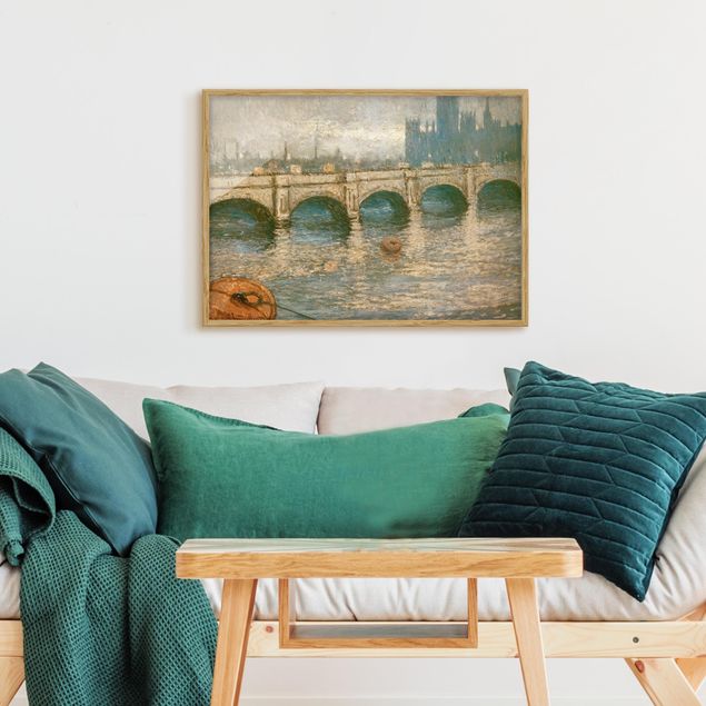 Skylines Bilder mit Rahmen Claude Monet - Themsebrücke