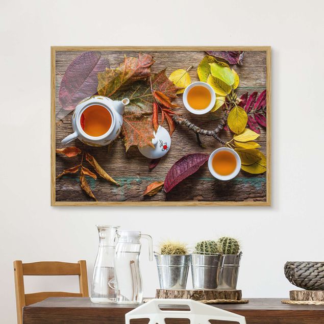 Moderne Bilder mit Rahmen Tee im September
