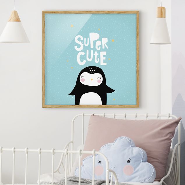 Moderne Bilder mit Rahmen Super Cute Pinguin