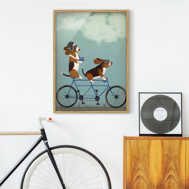 Moderne Bilder mit Rahmen Radtour - Bassets Tandem