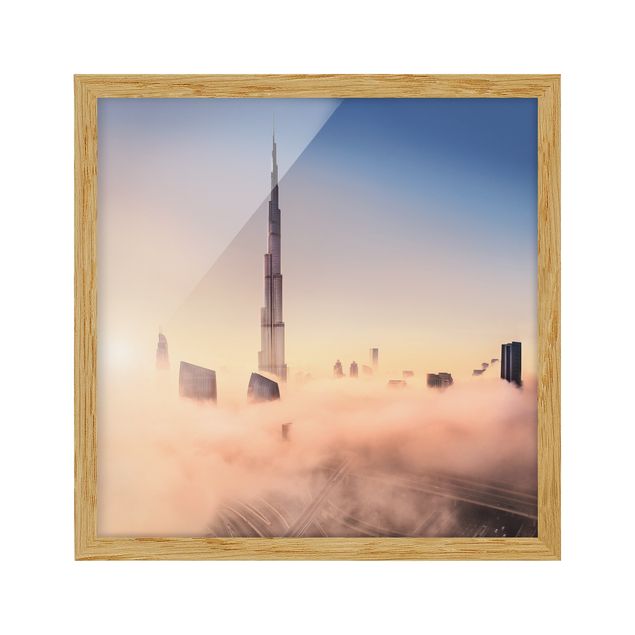 Bilder mit Rahmen Himmlische Skyline von Dubai