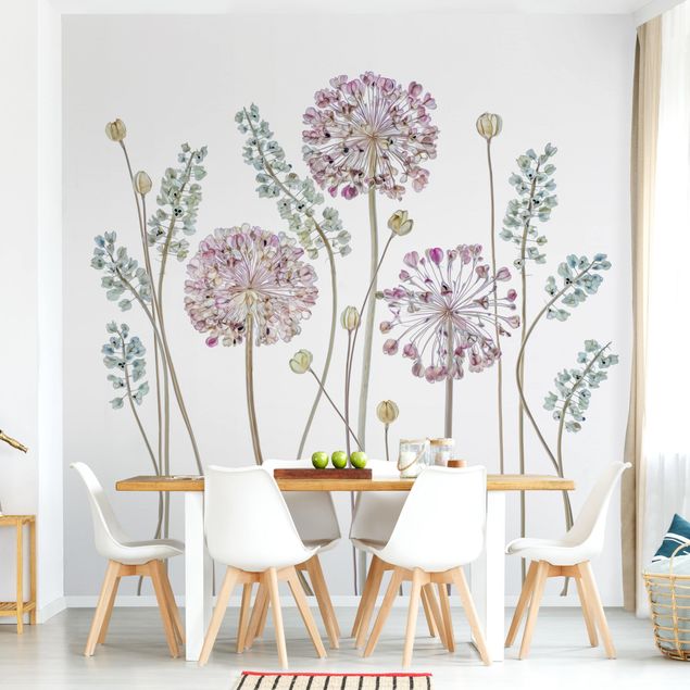 Design Tapeten Allium Illustration