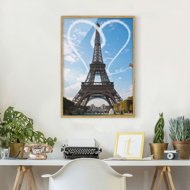 Skylines Bilder mit Rahmen Paris - City of Love