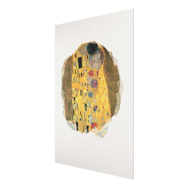 Wandbilder Wasserfarben - Gustav Klimt - Der Kuss