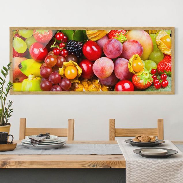 Moderne Bilder mit Rahmen Colourful Exotic Fruits