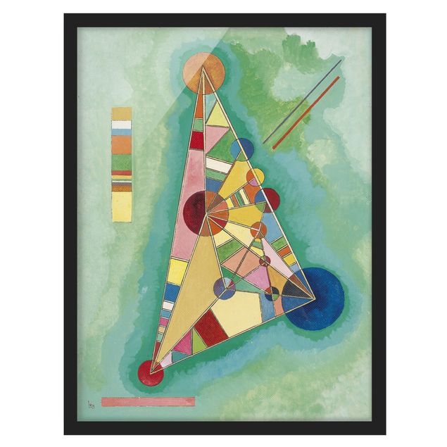 Bild mit Rahmen - Wassily Kandinsky - Dreieck - Hochformat 3:4