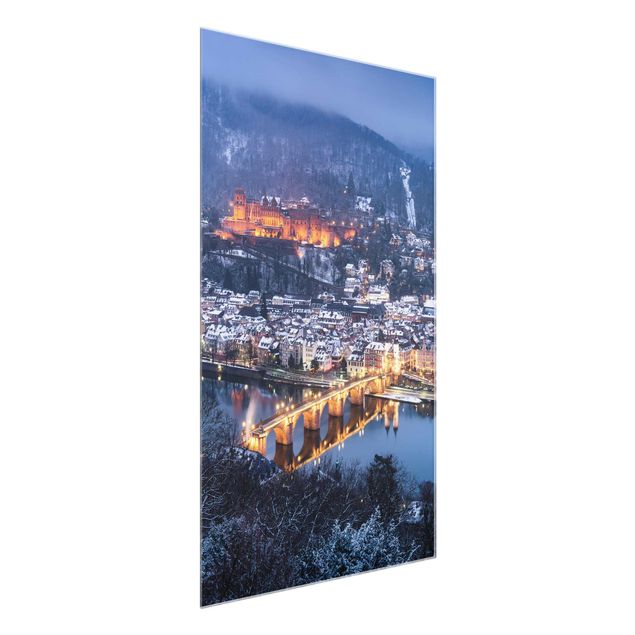 Glasbild - Winterliches Heidelberg - Hochformat 2:3
