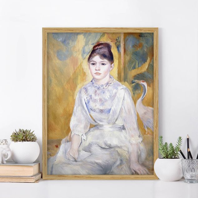 Kunstdrucke mit Rahmen Auguste Renoir - Junges Mädchen mit Schwan