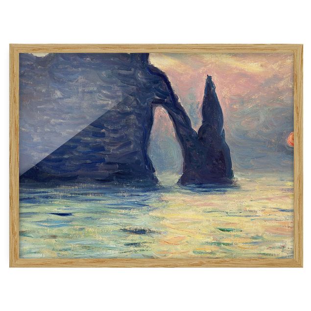 Bilder von Monet Claude Monet - Felsen Sonnenuntergang