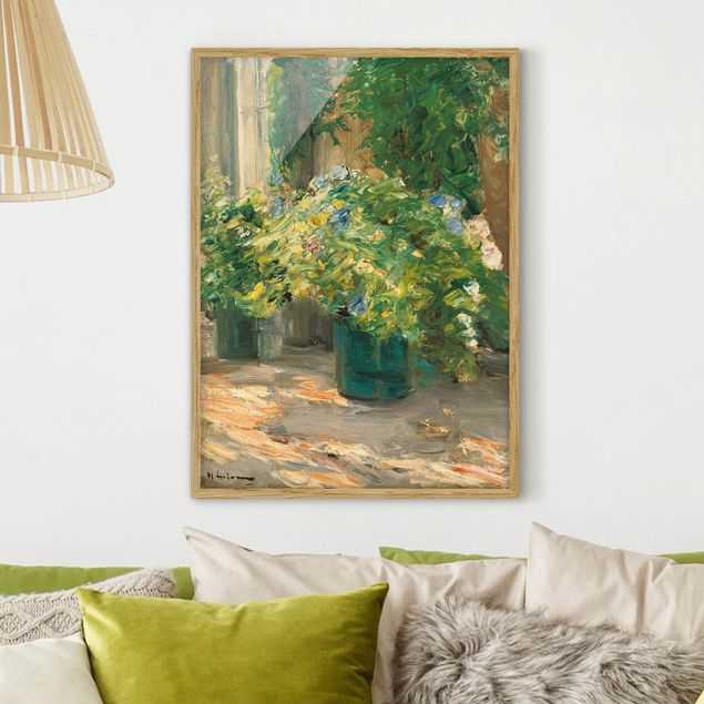 Impressionismus Bilder Max Liebermann - Blumentöpfe vor dem Haus