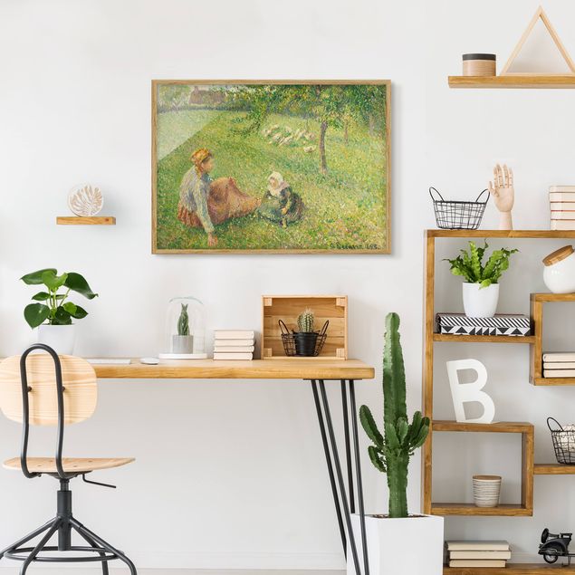 Moderne Bilder mit Rahmen Camille Pissarro - Gänsehirtin