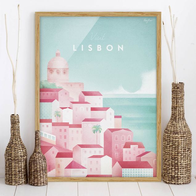 Moderne Bilder mit Rahmen Reiseposter - Lissabon