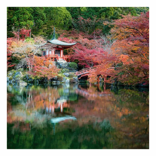 Leinwandbild - Daigo ji Tempel im Herbst - Quadrat 1:1
