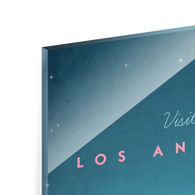 Glasbild - Reiseposter - Los Angeles - Hochformat 3:2