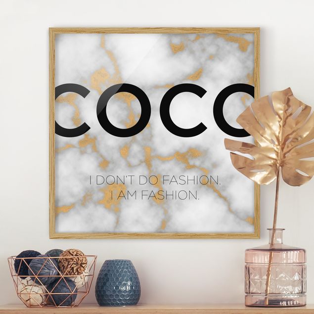 Moderne Bilder mit Rahmen Coco - I don't do fashion