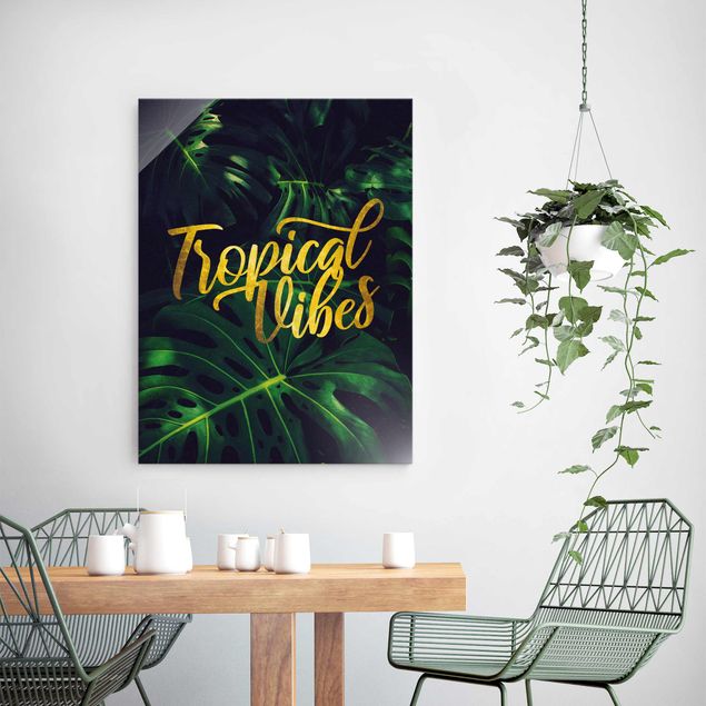 Glasbild - Dschungel - Tropical Vibes - Hochformat 4:3