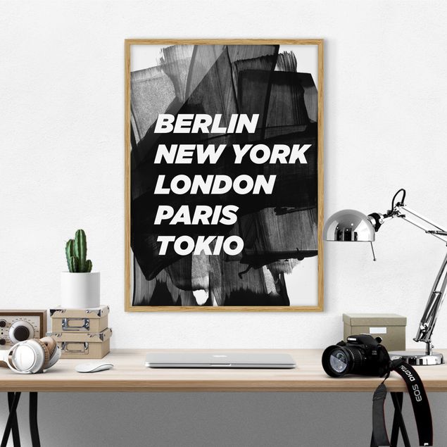 Moderne Bilder mit Rahmen Berlin New York London