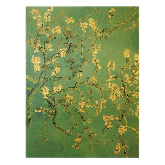 Leinwandbild Gold - Vincent van Gogh - Mandelblüte - Hochformat 3:4