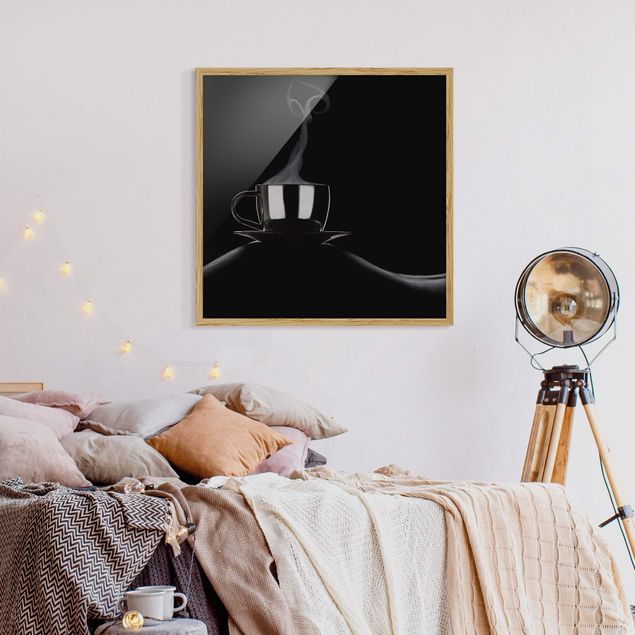 Bilder mit Rahmen Coffee in Bed