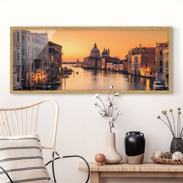 Skylines Bilder mit Rahmen Goldenes Venedig