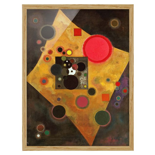 Abstrakte Bilder mit Rahmen Wassily Kandinsky - Akzent in rosa