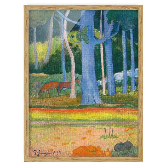 Natur Bilder mit Rahmen Paul Gauguin - Waldlandschaft