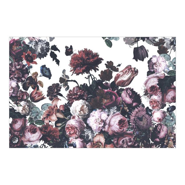 Design Tapeten Altmeisterlicher Blumenrausch mit Rosen Bouquet