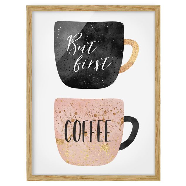 Wandbilder But First, Coffee