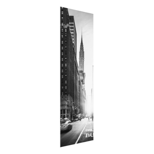 Glasbild - Lebhaftes New York - Panel