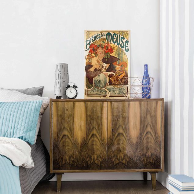 Art Deco Poster Alfons Mucha - Plakat für La Meuse Bier