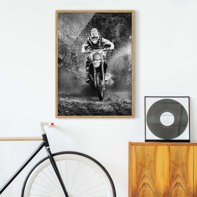 Wandbilder Motocross im Schlamm