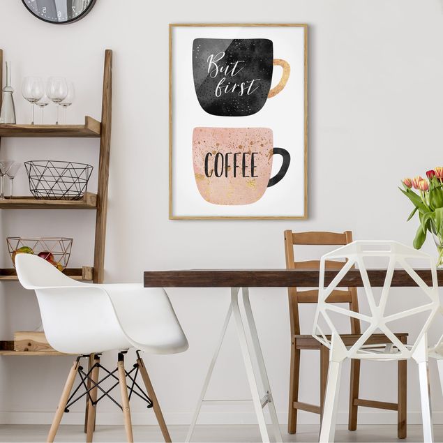Elisabeth Fredriksson Poster But First, Coffee