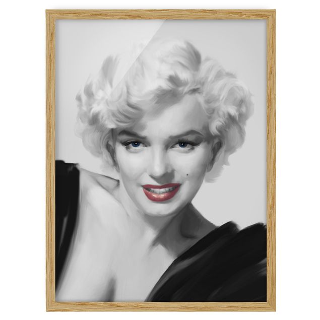 Wandbilder mit Rahmen Marilyn auf Sofa