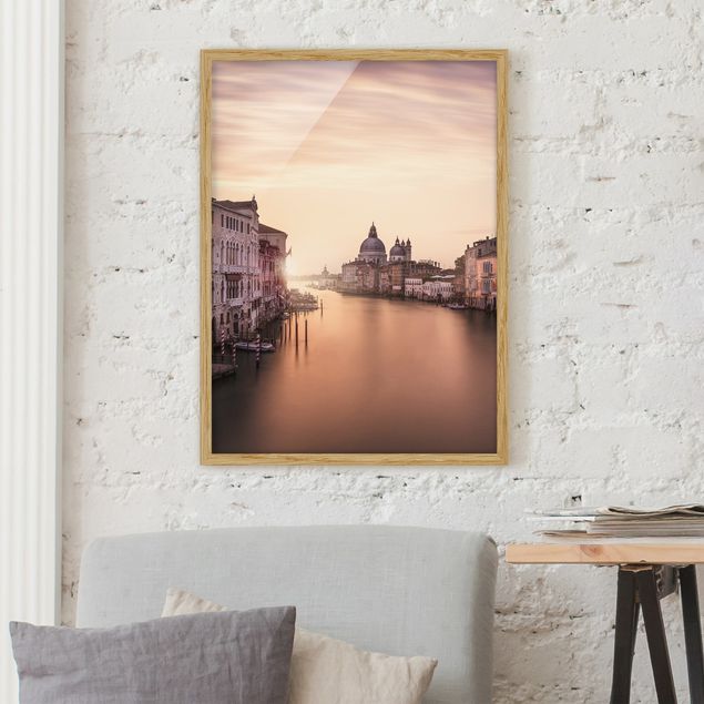 Moderne Bilder mit Rahmen Abendstimmung in Venedig