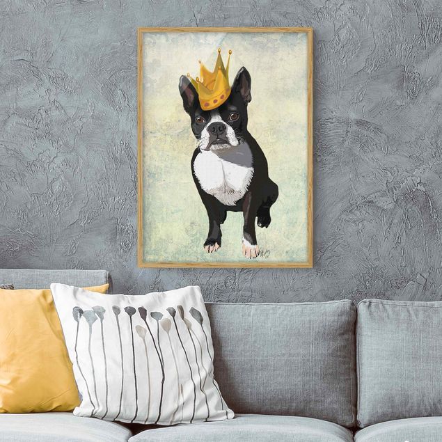 Moderne Bilder mit Rahmen Tierportrait - Terrierkönig