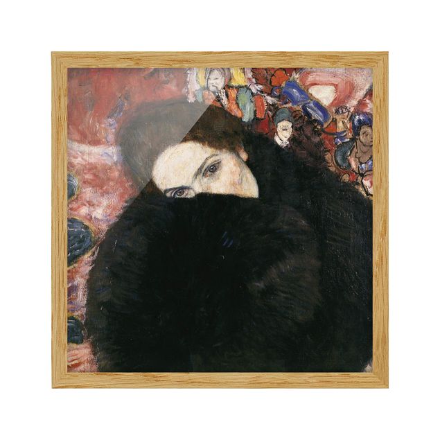 Moderne Bilder mit Rahmen Gustav Klimt - Dame mit Muff